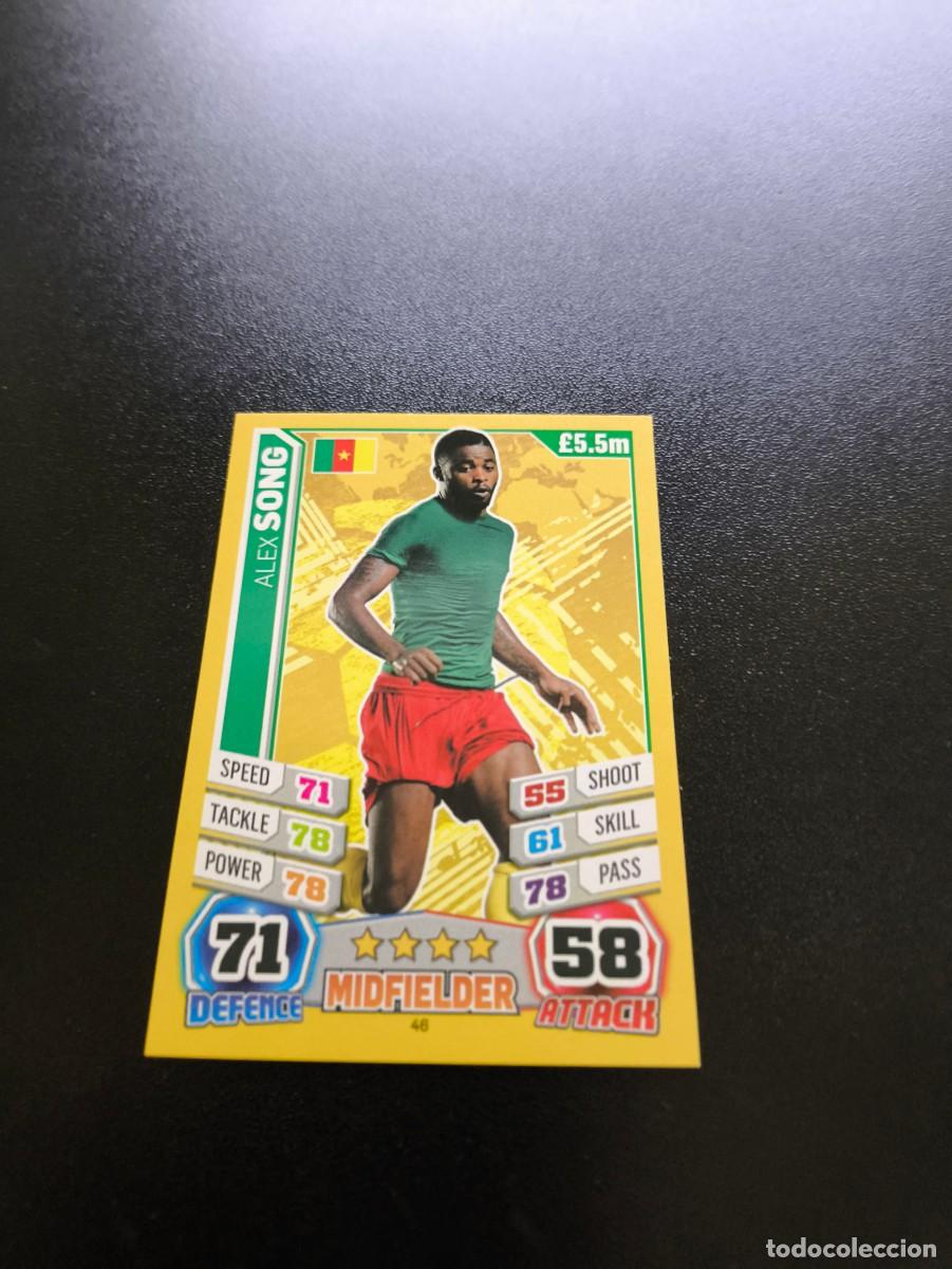 Fu&szlig;ball-Sticker: 46 Alex Song CAMERUN TOPPS MATCH ATTAX WORLD CUP MUNDIAL BRASIL 2014 14 N PANINI LIGA