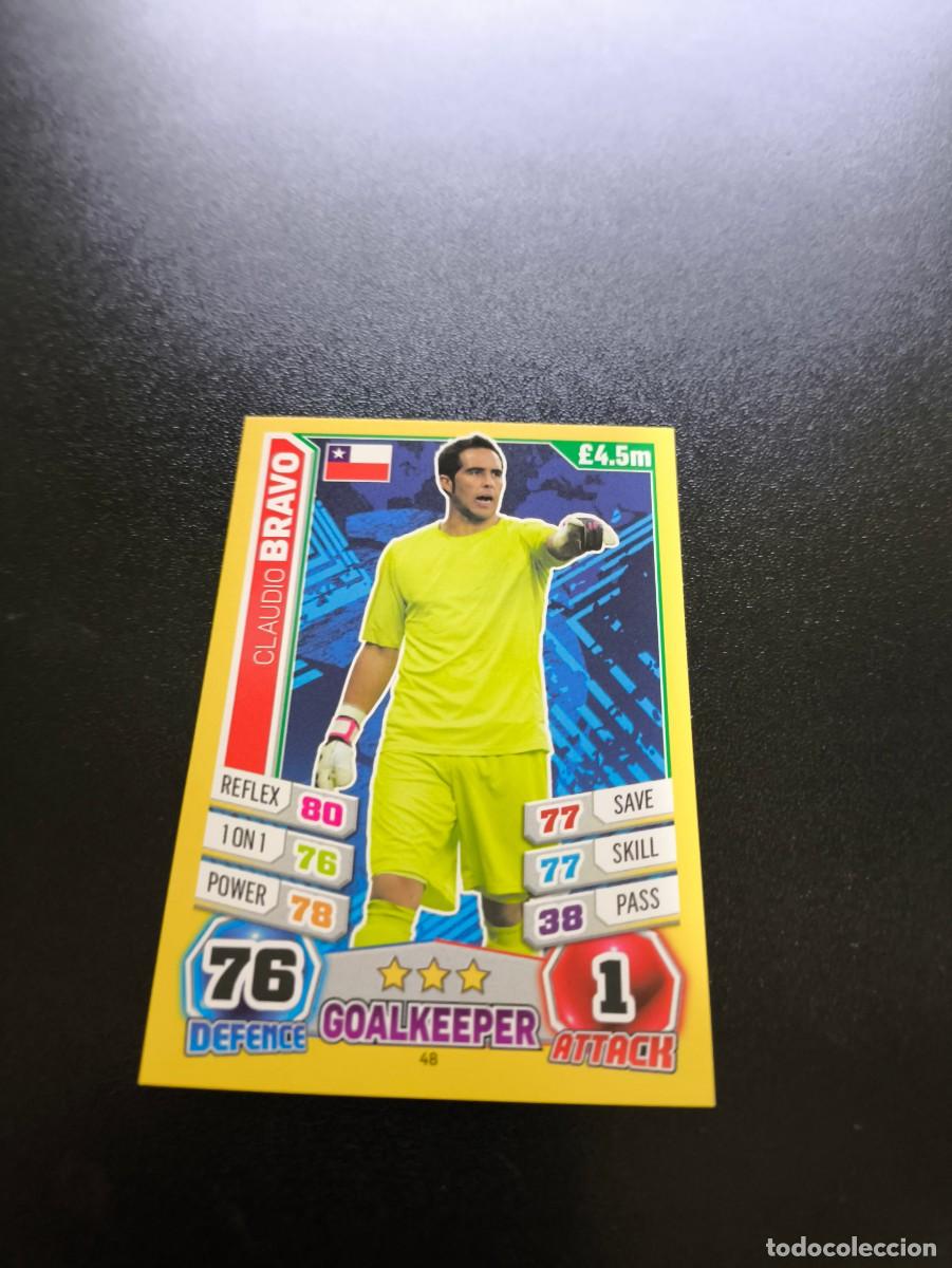 Football Stickers: 48 Claudio Bravo CHILE TOPPS MATCH ATTAX WORLD CUP MUNDIAL BRASIL 2014 14 N PANINI LIGA