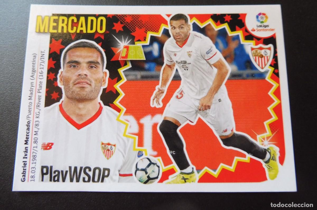 Cromos de Futebol: CROMO PANINI - LIGA SANTANDER 2018/19 ESTE - SEVILLA FC. N&Uacute;M 4 - MERCADO