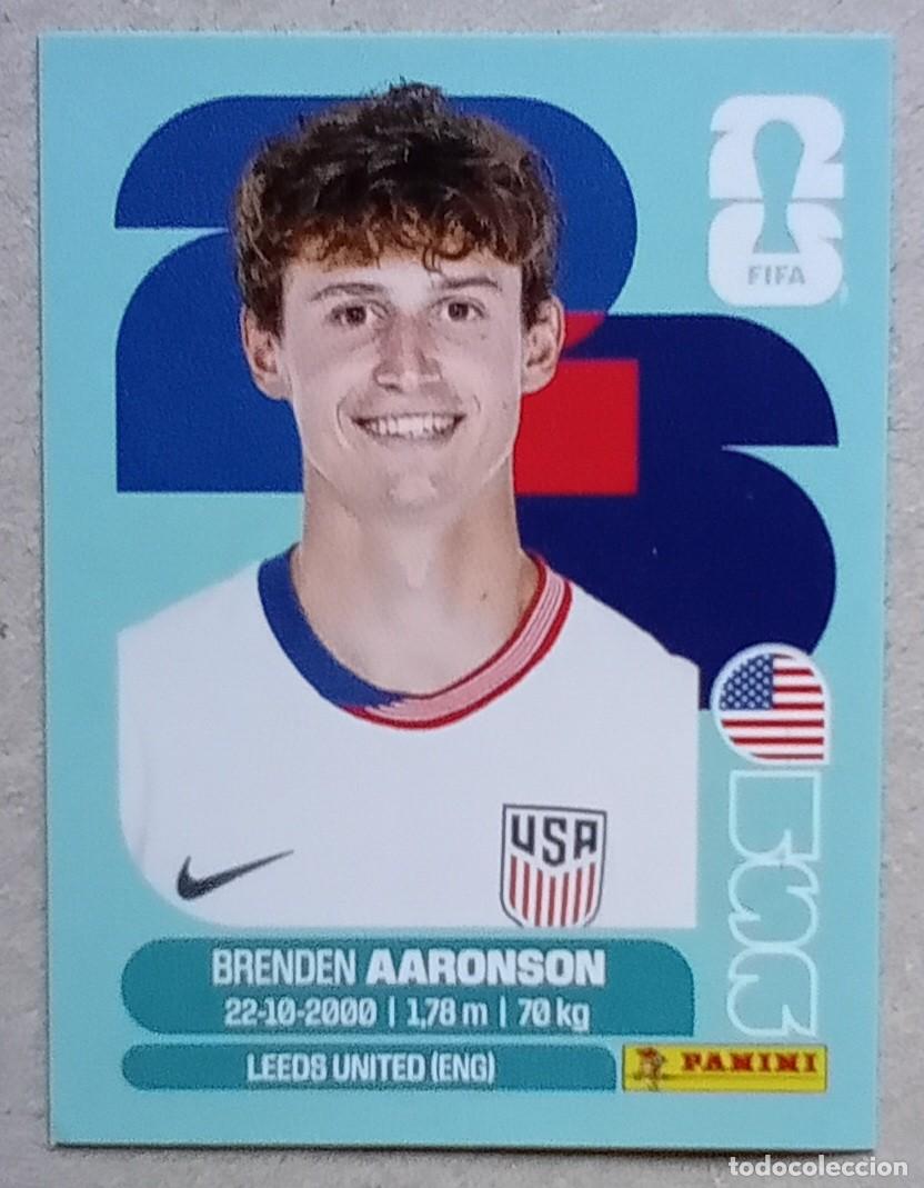 Cromos de f&uacute;tbol: Figurina Panini 2026 Cromo World Cup Usa Mundial 2026 Brenden Aaronson USA n USA 17