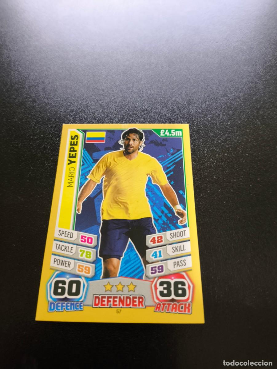 Fu&szlig;ball-Sticker: 57 Mario Yepes COLOMBIA TOPPS MATCH ATTAX WORLD CUP MUNDIAL BRASIL 2014 14 N PANINI LIGA