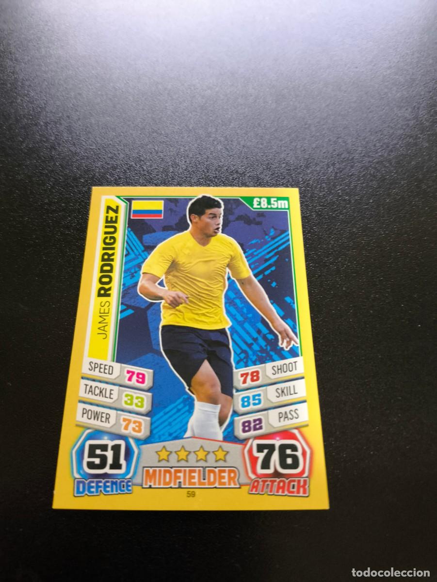 Fu&szlig;ball-Sticker: 59 James Rodriguez COLOMBIA TOPPS MATCH ATTAX WORLD CUP MUNDIAL BRASIL 2014 14 N PANINI LIGA