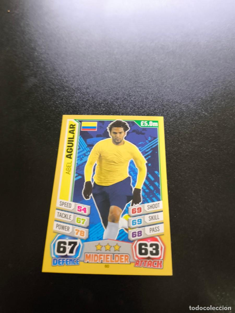 Fu&szlig;ball-Sticker: 60 Abel Aguilar COLOMBIA TOPPS MATCH ATTAX WORLD CUP MUNDIAL BRASIL 2014 14 N PANINI LIGA