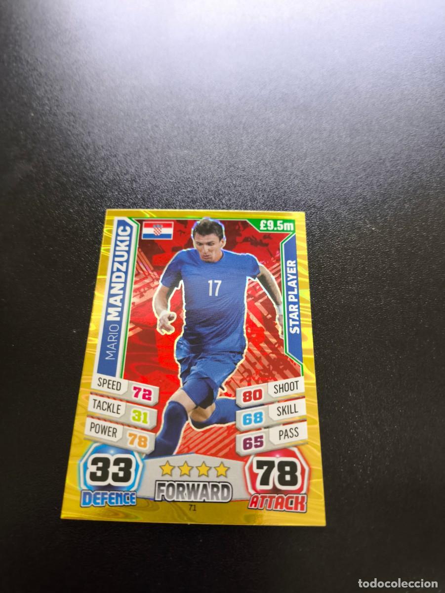 Cromos de f&uacute;tbol: 71 Mario Mandzukic STAR PLAYER CROACIA TOPPS MATCH ATTAX WORLD CUP MUNDIAL BRASIL 2014 14 N PANINI