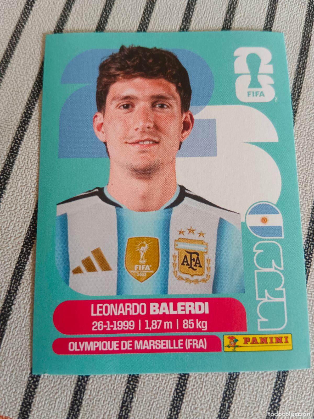 Cromos de F&uacute;tbol: MUNDIAL 2026 ESTADOS UNIDOS USA MEXICO MEJICO CANADA ARG 67 ARG7 LEONARDO BALERDI ARGENTINA FIFA
