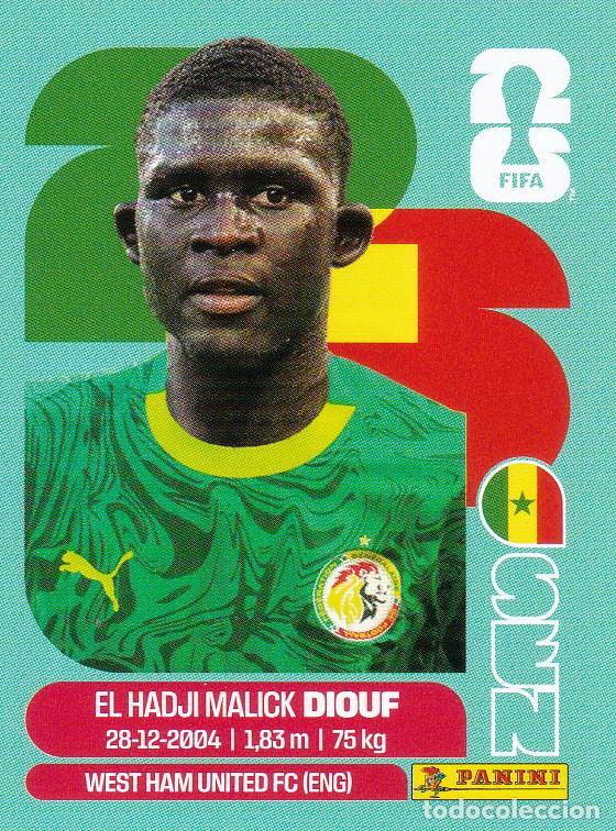 Cromos de F&uacute;tbol: FIFA WORLD CUP 2026 * MALICK DIOUF N&ordm; 7 * DE SENEGAL - NUEVO DE SOBRE (A-18)