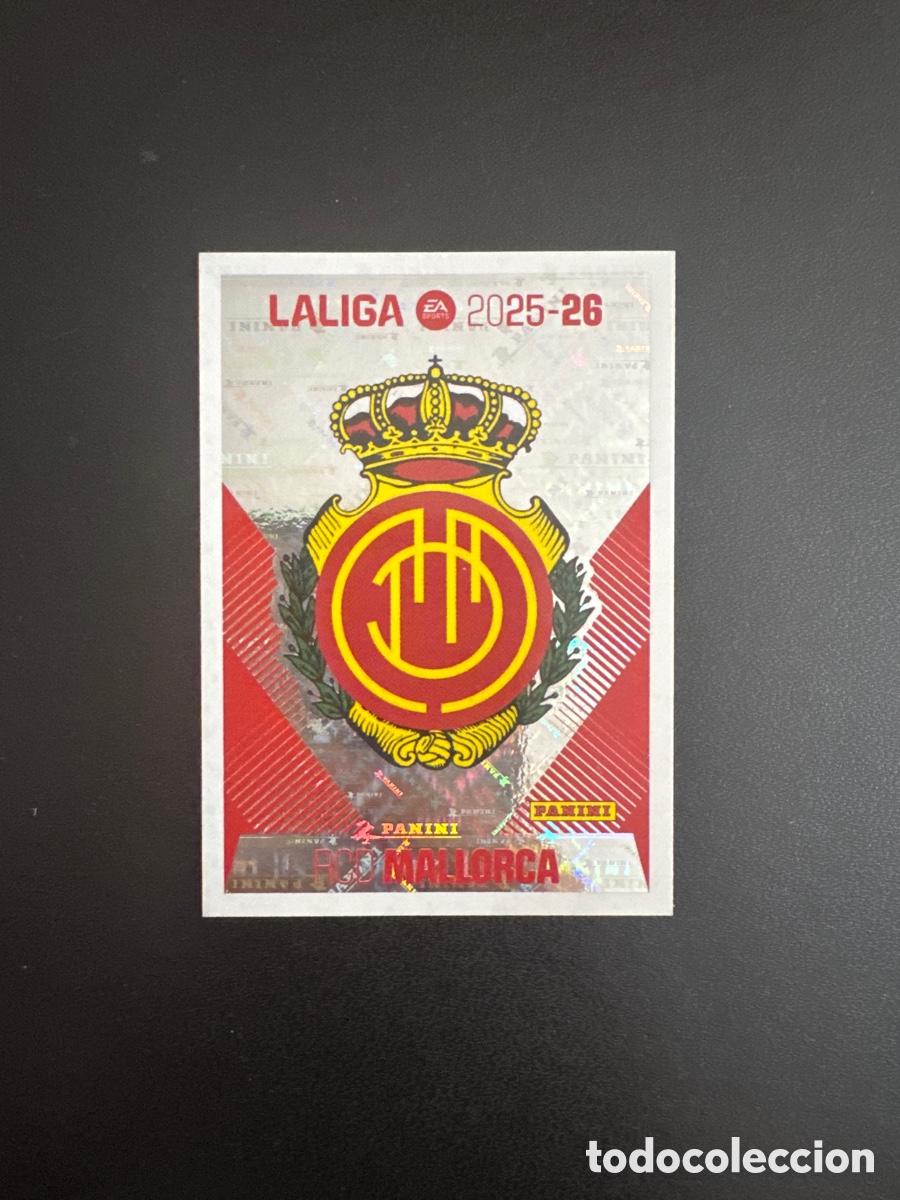 Cromos de F&uacute;tbol: ESCUDO MALLORCA N&Uacute;MERO 1 LIGA ESTE 2025 2026