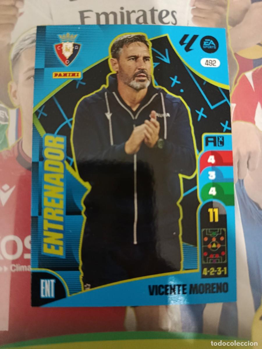 Figurine di Calcio: Adrenalyn 24/25. 492. Vicente Moreno. Osasuna. Entrenador.