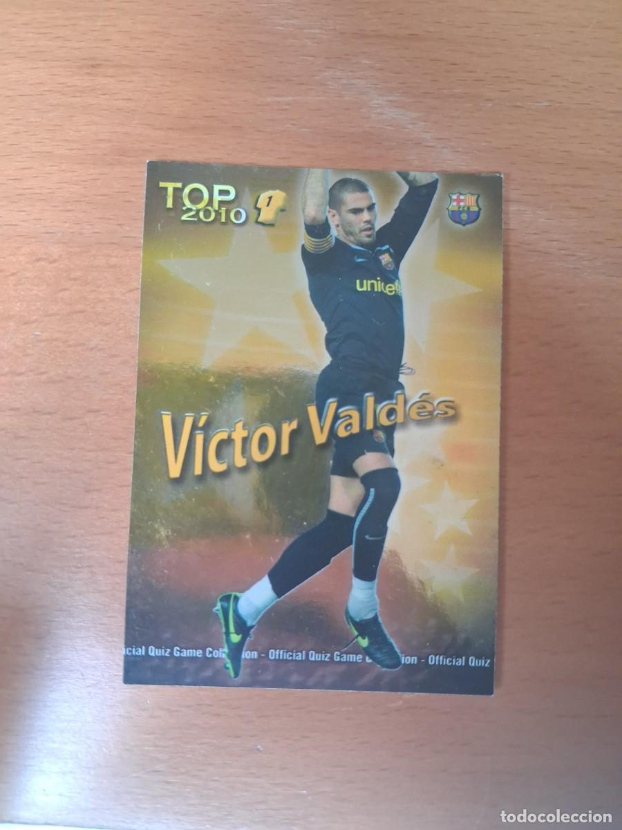 Figurine di Calcio: Mundicromo Official Quiz Game Collection 2009 2010 FC Barcelona 541 TOP 1 Victor Valdes Dorado