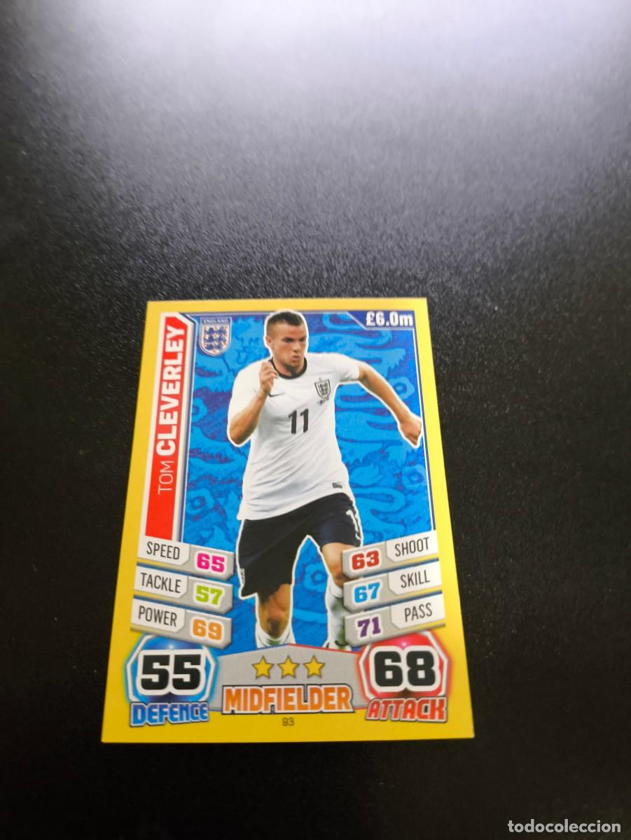 Cromos de f&uacute;tbol: 93 Tom Cleverley INGLATERRA TOPPS MATCH ATTAX WORLD CUP MUNDIAL BRASIL 2014 14 N PANINI LIGA