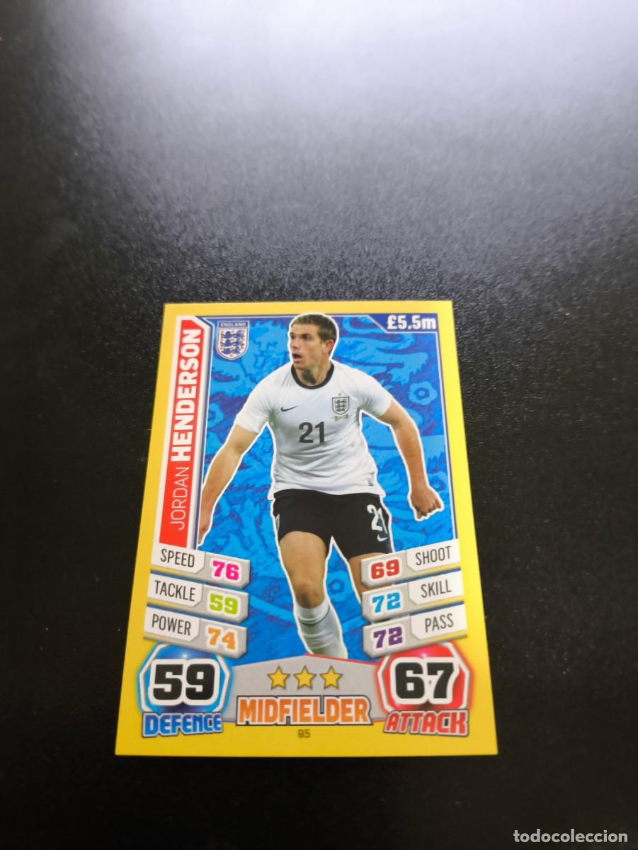 Figurine di Calcio: 95 Jordan Henderson INGLATERRA TOPPS MATCH ATTAX WORLD CUP MUNDIAL BRASIL 2014 14 N PANINI LIGA