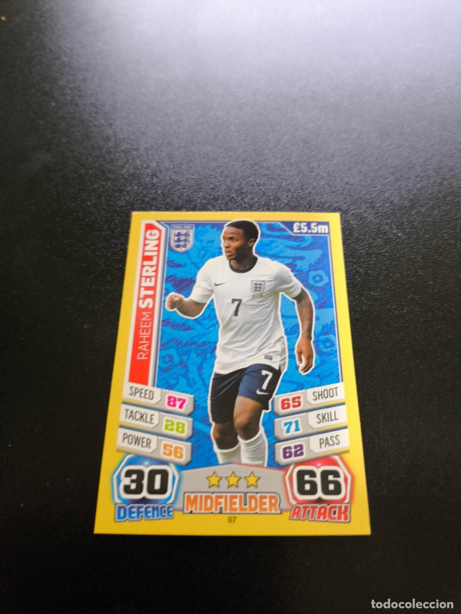 Fu&szlig;ball-Sticker: 97 Raheem Sterling INGLATERRA TOPPS MATCH ATTAX WORLD CUP MUNDIAL BRASIL 2014 14 N PANINI LIGA