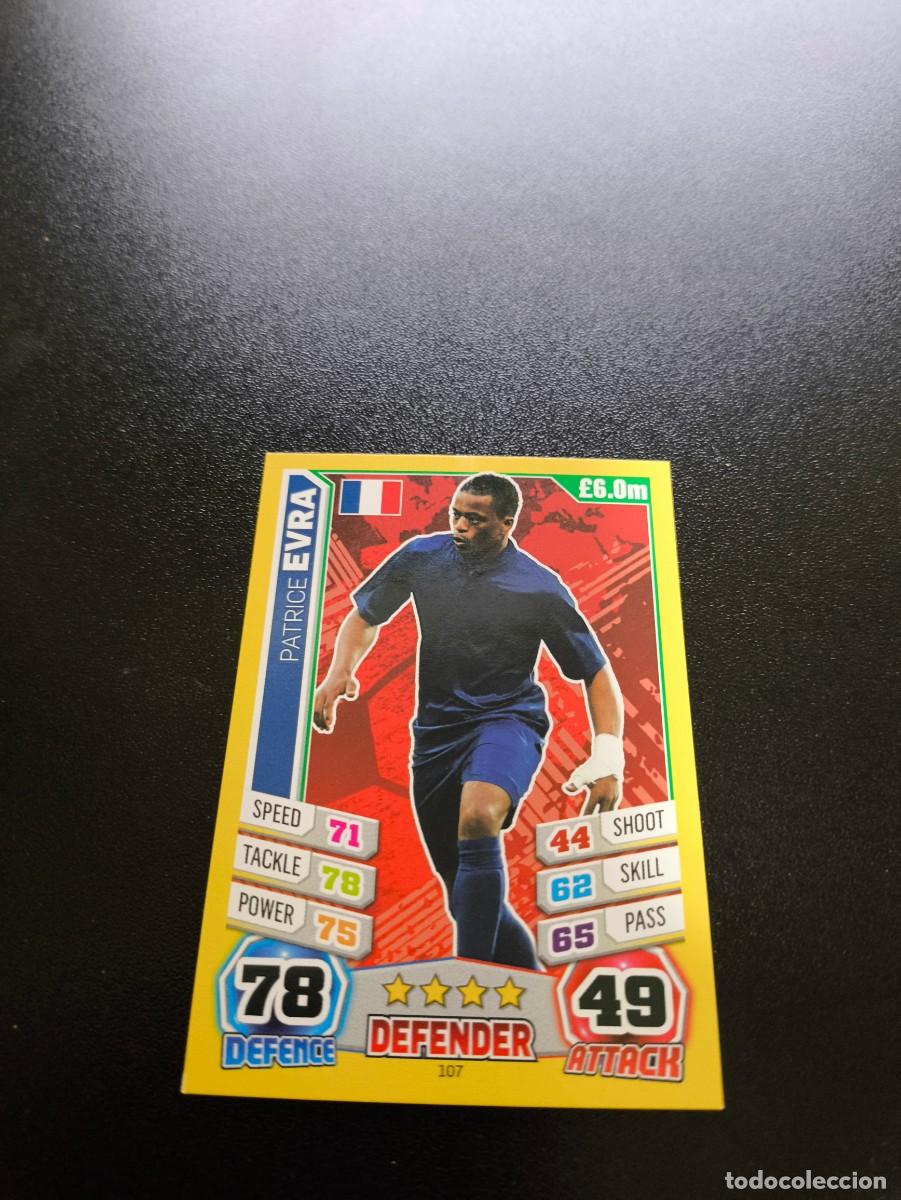 Cromos de Futebol: 107 Patrice Evra FRANCIA FRANCE TOPPS MATCH ATTAX WORLD CUP MUNDIAL BRASIL 2014 14 N PANINI LIGA