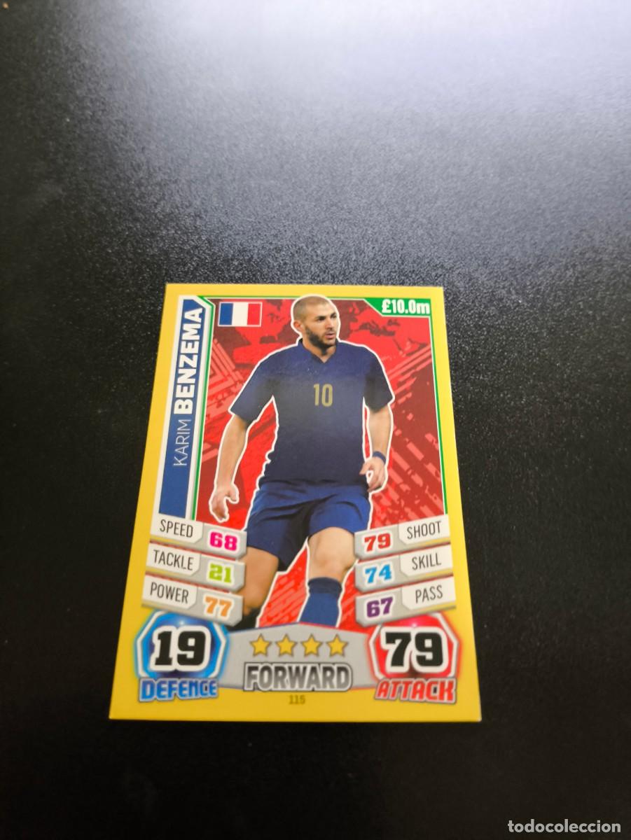 Fu&szlig;ball-Sticker: 115 Karim Benzema FRANCIA MADRID TOPPS MATCH ATTAX WORLD CUP MUNDIAL BRASIL 2014 14 N PANINI LIGA