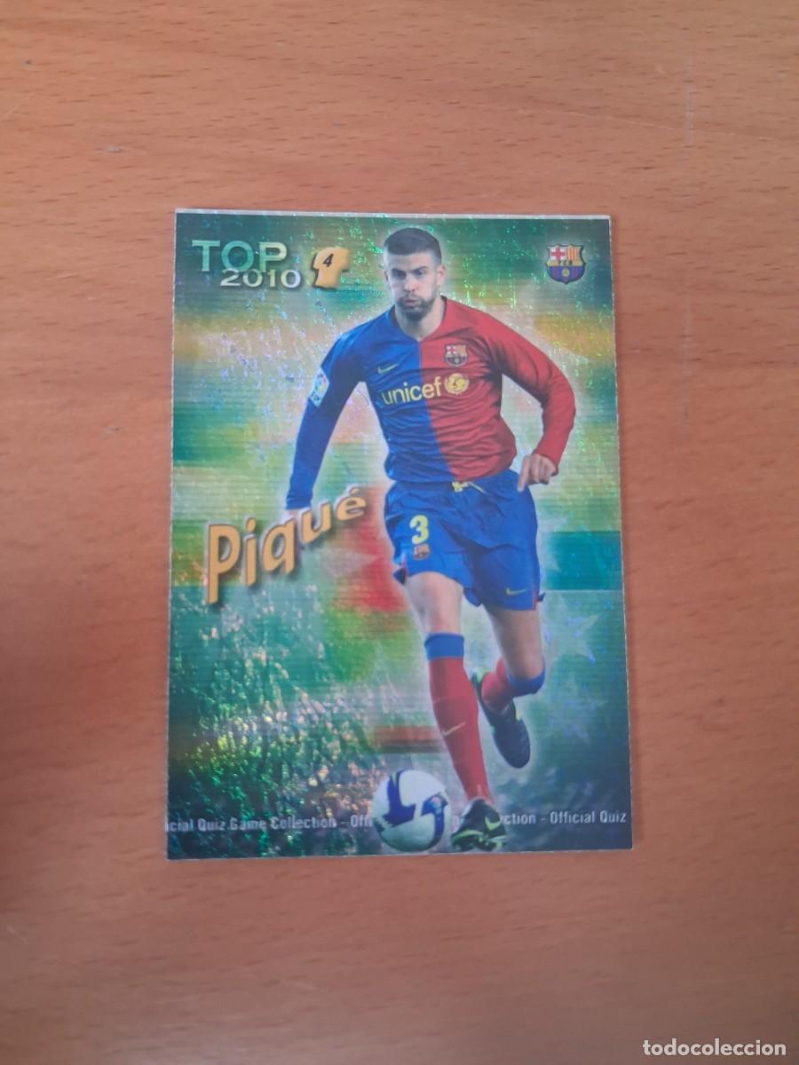 Cromos de f&uacute;tbol: Mundicromo Official Quiz Game Collection 2009 2010 FC Barcelona 559 Top 4 Piqu&eacute; Verde Jaspeado
