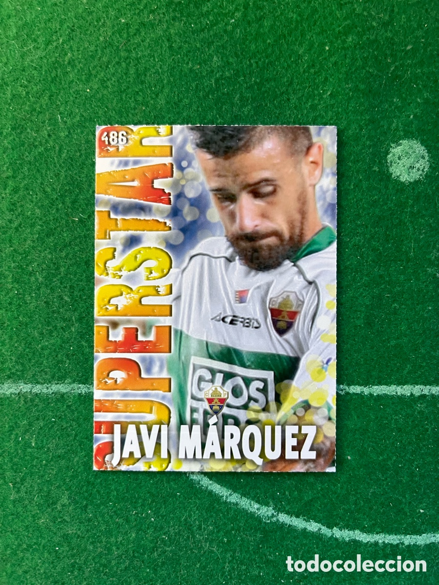 Football Stickers: 486 JAVI M&Aacute;RQUEZ ELCHE LAS FICHAS DE LA LIGA 2013 2014 MUNDICROMO SUPERSTAR