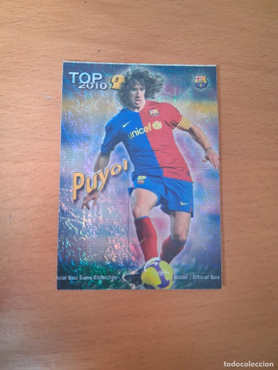 Figurine di Calcio: Mundicromo Official Quiz Game Collection 2009 2010 FC Barcelona 568 Top 5 Puyol Azul Jaspeado