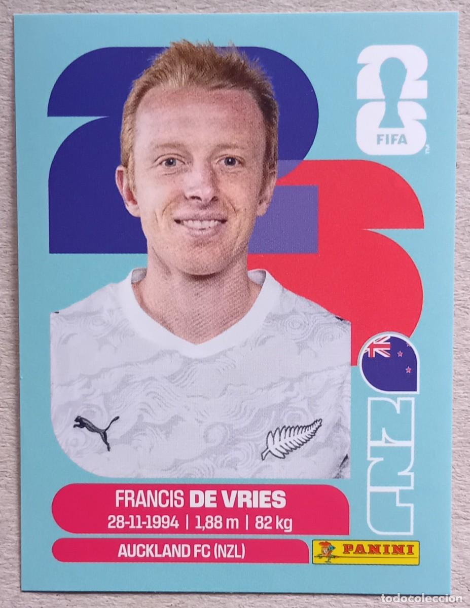 Cromos de F&uacute;tbol: Figurina Panini 2026 Cromo World Cup Usa Mundial 2026 Francis De Vries New Zeland n NZL 8
