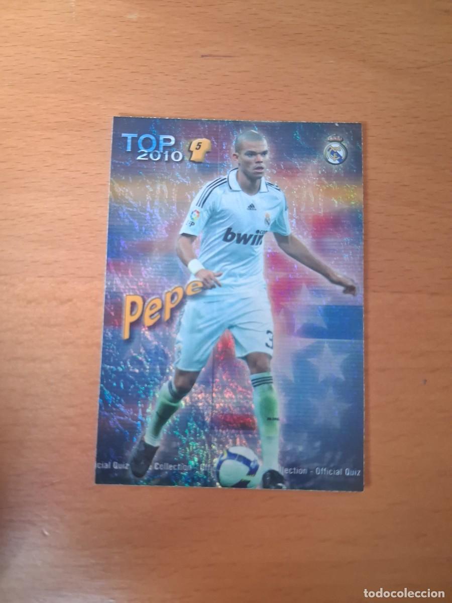 Cromos de F&uacute;tbol: Mundicromo Official Quiz Game Collection 2009 2010 Real Madrid 569 Top 5 Pepe Jaspeado Azul