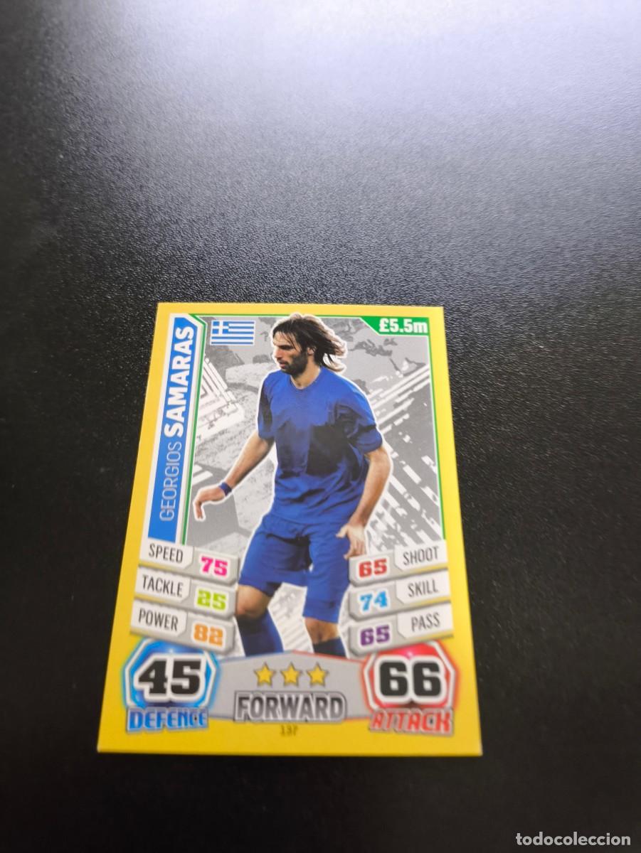 Cromos de F&uacute;tbol: 137 Georgios Samaras GRECIA TOPPS MATCH ATTAX WORLD CUP MUNDIAL BRASIL 2014 14 N PANINI LIGA