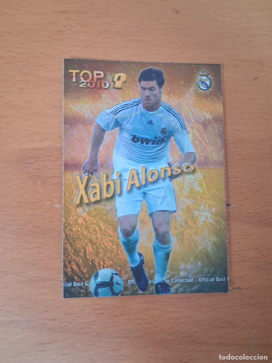 Cromos de F&uacute;tbol: Mundicromo Official Quiz Game Collection 2009 2010 Real Madrid 612 Top 8 Xabi Alonso Jaspeado Dorado