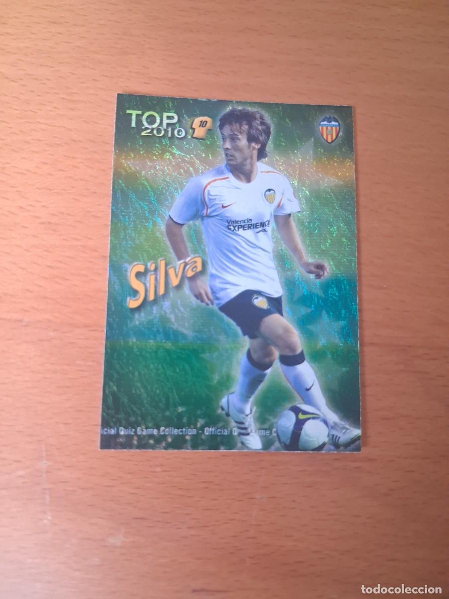 Fu&szlig;ball-Sticker: Mundicromo Official Quiz Game Collection 2009 2010 Valencia CF 616 Top 10 Silva Verde Jaspeado