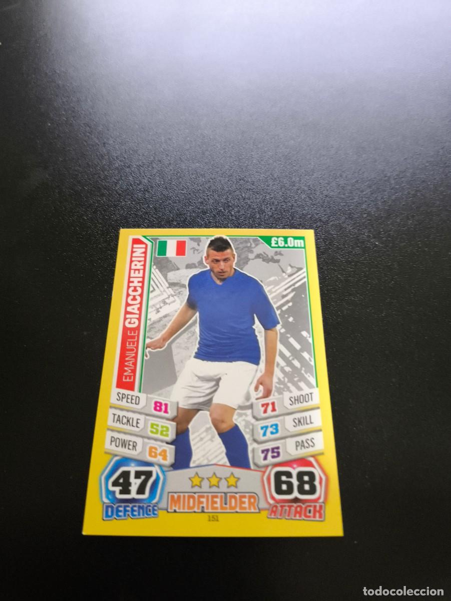 Fu&szlig;ball-Sticker: 151 Emanuele Giaccherini ITALIA TOPPS MATCH ATTAX WORLD CUP MUNDIAL BRASIL 2014 14 N PANINI LIGA