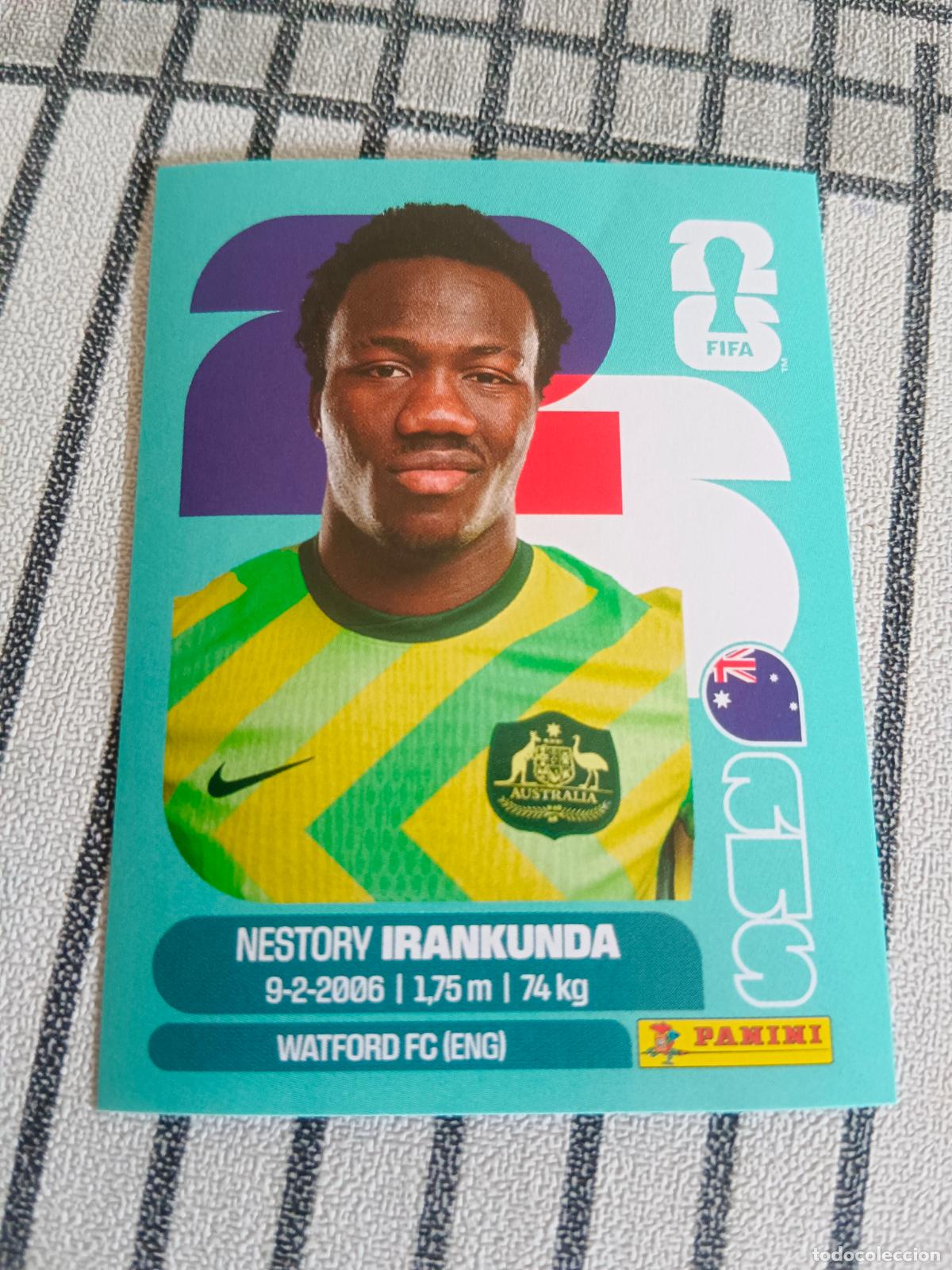 Cromos de F&uacute;tbol: MUNDIAL 2026 ESTADOS UNIDOS USA MEXICO MEJICO CANADA AUS 19 AUS19 NESTORY IRANKUNDA AUSTRALIA FIFA