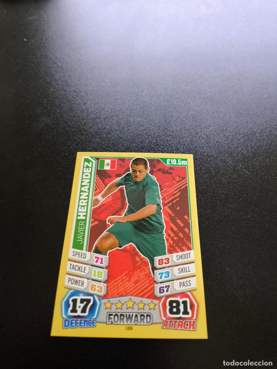 Cromos de f&uacute;tbol: 169 Javier Hernandez MEXICO TOPPS MATCH ATTAX WORLD CUP MUNDIAL BRASIL 2014 14 N PANINI LIGA