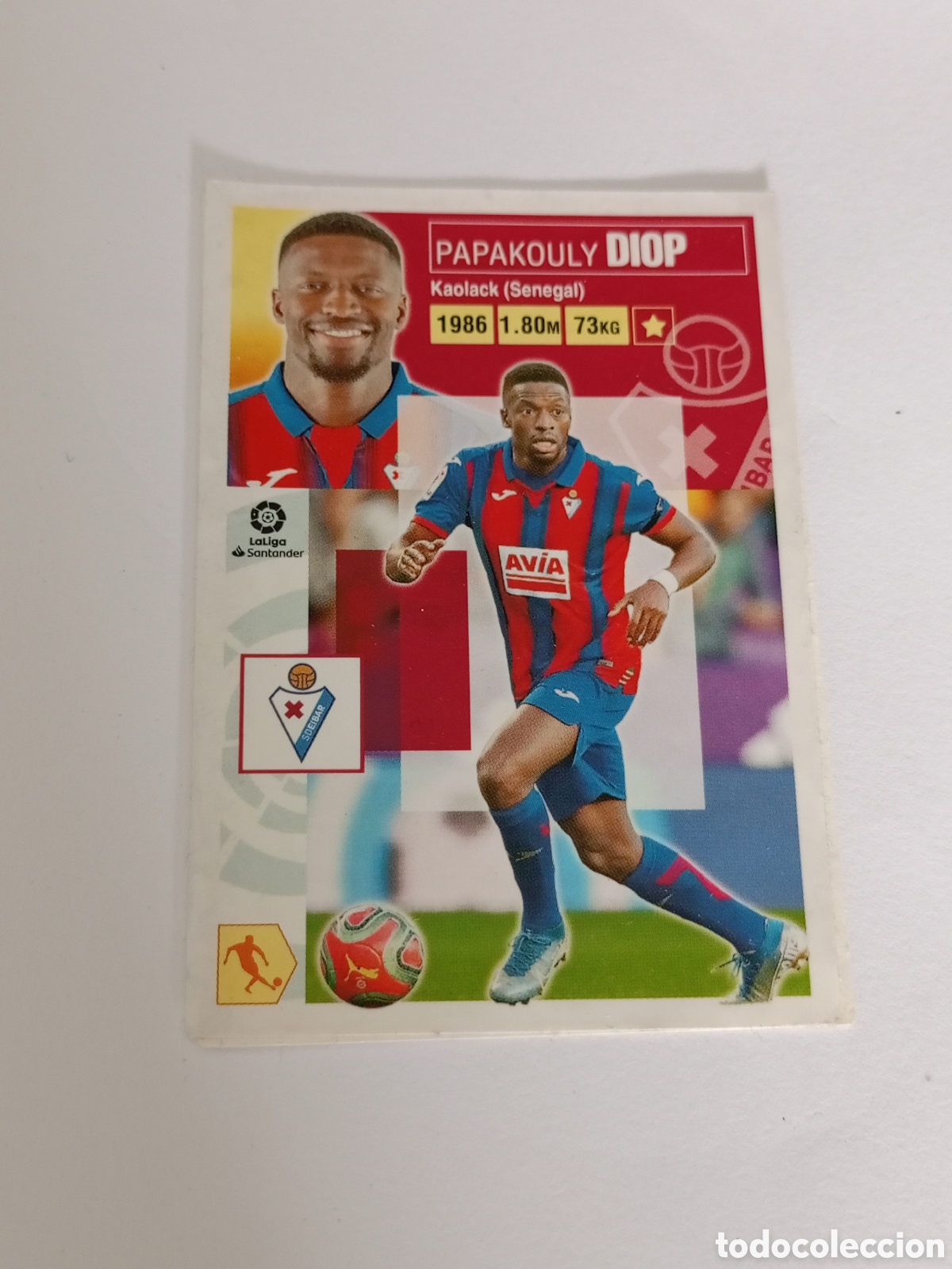 Cromos de f&uacute;tbol: Papakouly Diop n&deg;10 liga este 20/21 Eibar
