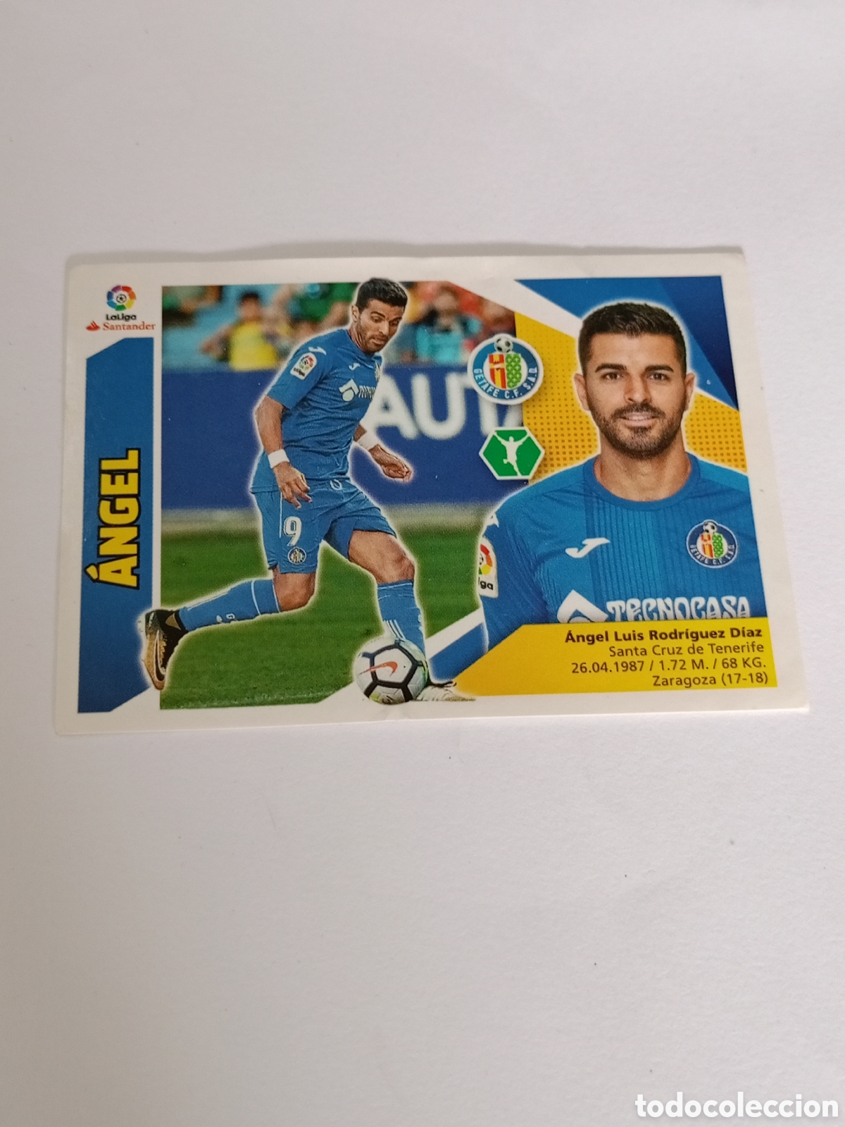 Cromos de F&uacute;tbol: LIGA ESTE TEMPORADA 2017 2018 17 18 3&ordf; EDICION N&ordm;15 15 ANGEL GETAFE CROMO