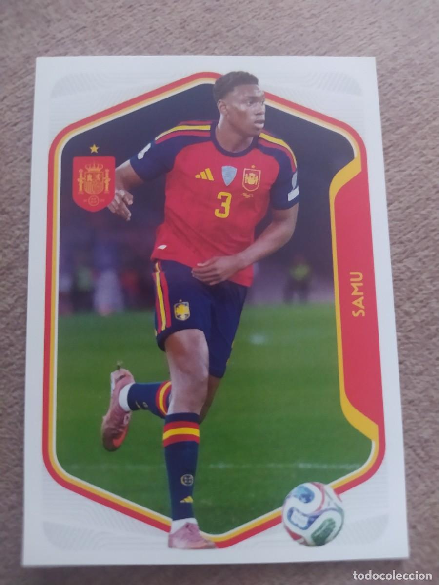 Cromos de F&uacute;tbol: Pegatina 57 Samu Espa&ntilde;a Selecci&oacute;n Mundial 2026 Carrefour Panini