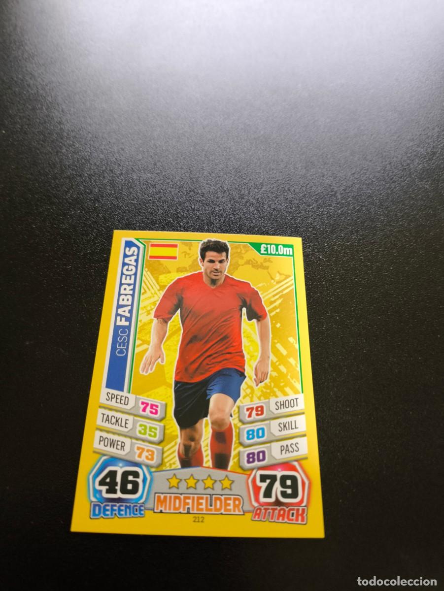 Fu&szlig;ball-Sticker: 212 Cesc Fabregas BARCELONA ESPA&Ntilde;A TOPPS MATCH ATTAX WORLD CUP MUNDIAL BRASIL 2014 14 PANINI LIGA