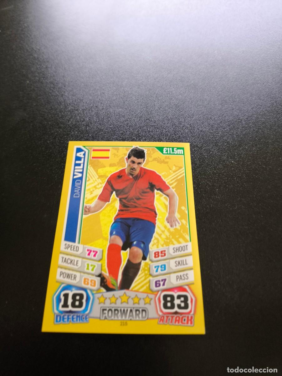 Fu&szlig;ball-Sticker: 215 David Villa BARCELONA ESPA&Ntilde;A TOPPS MATCH ATTAX WORLD CUP MUNDIAL BRASIL 2014 14 PANINI LIGA