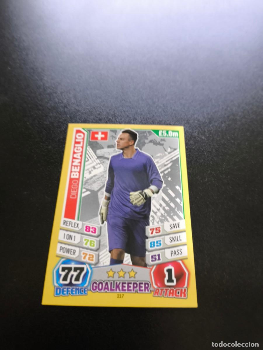 Cromos de f&uacute;tbol: 217 Diego Benaglio SUIZA TOPPS MATCH ATTAX WORLD CUP MUNDIAL BRASIL 2014 14 NO PANINI LIGA