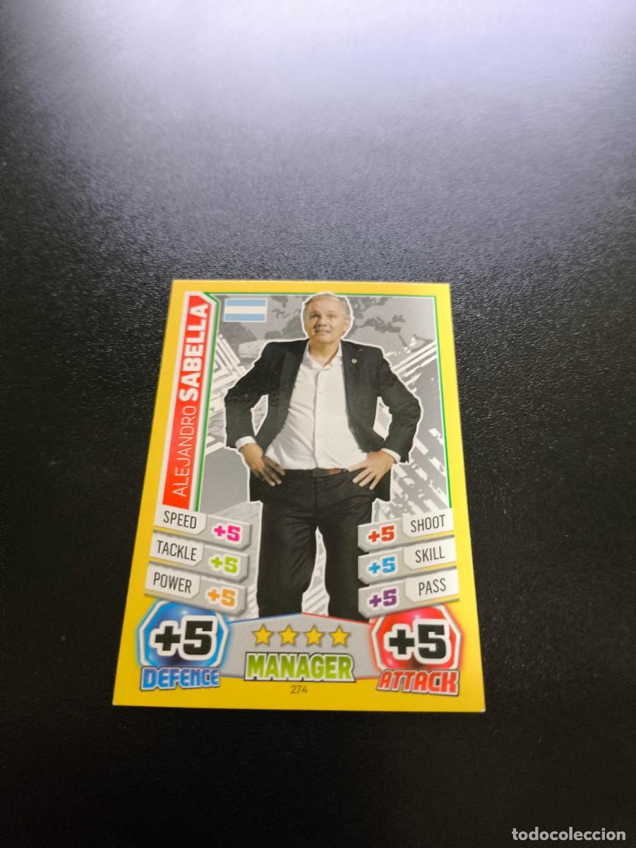 Cartes &agrave; collectionner de Football: 274 Alejandro Sabella ARGENTINA TOPPS MATCH ATTAX WORLD CUP MUNDIAL BRASIL 2014 14 NO PANINI LIGA
