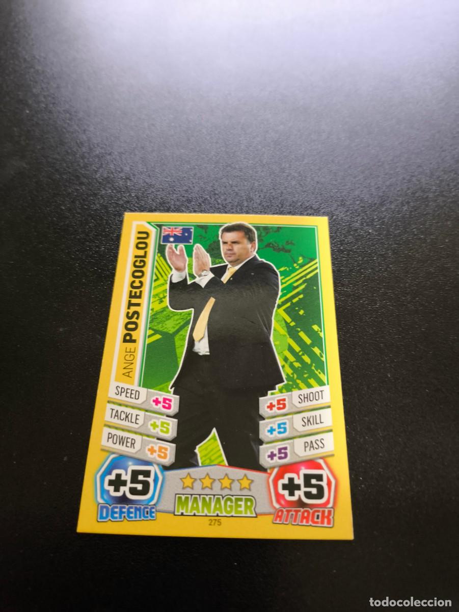 Cartes &agrave; collectionner de Football: 275 Ange Postecoglou AUSTRALIA TOPPS MATCH ATTAX WORLD CUP MUNDIAL BRASIL 2014 14 NO PANINI LIGA