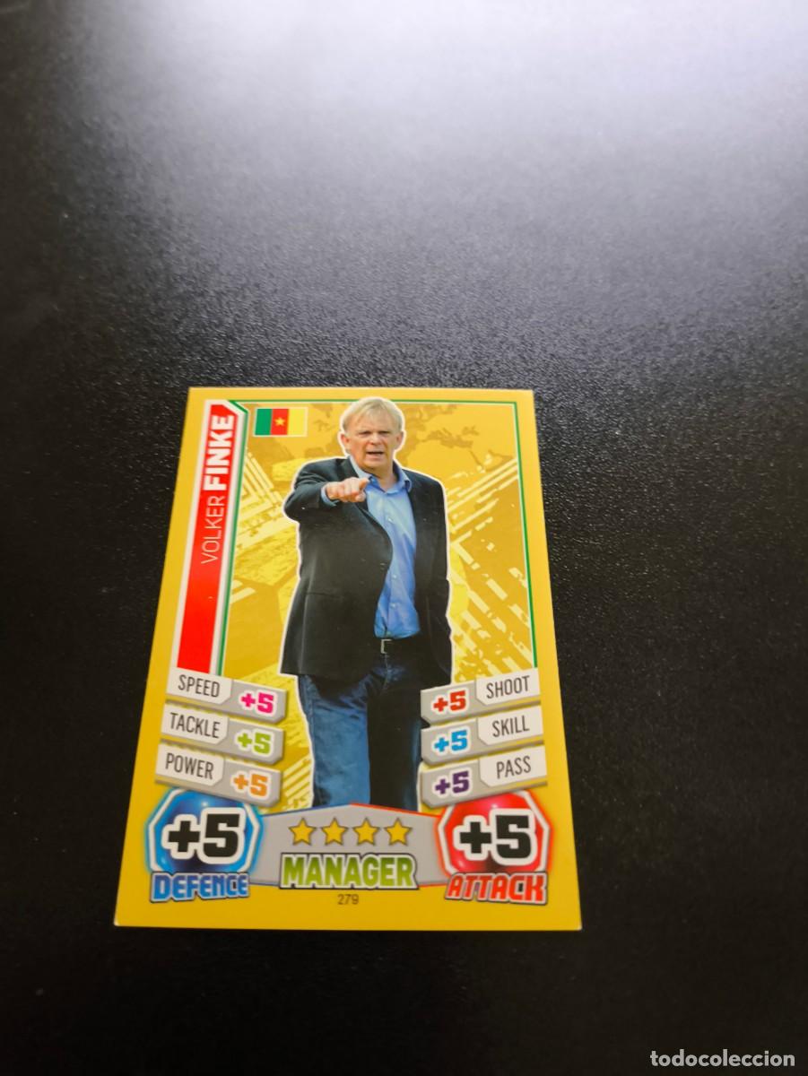 Cartes &agrave; collectionner de Football: 279 Volker Finke CAMERUN TOPPS MATCH ATTAX WORLD CUP MUNDIAL BRASIL 2014 14 NO PANINI LIGA