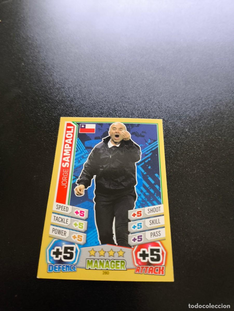 Cartes &agrave; collectionner de Football: 280 Jorge Sampaoli CHILE TOPPS MATCH ATTAX WORLD CUP MUNDIAL BRASIL 2014 14 NO PANINI LIGA