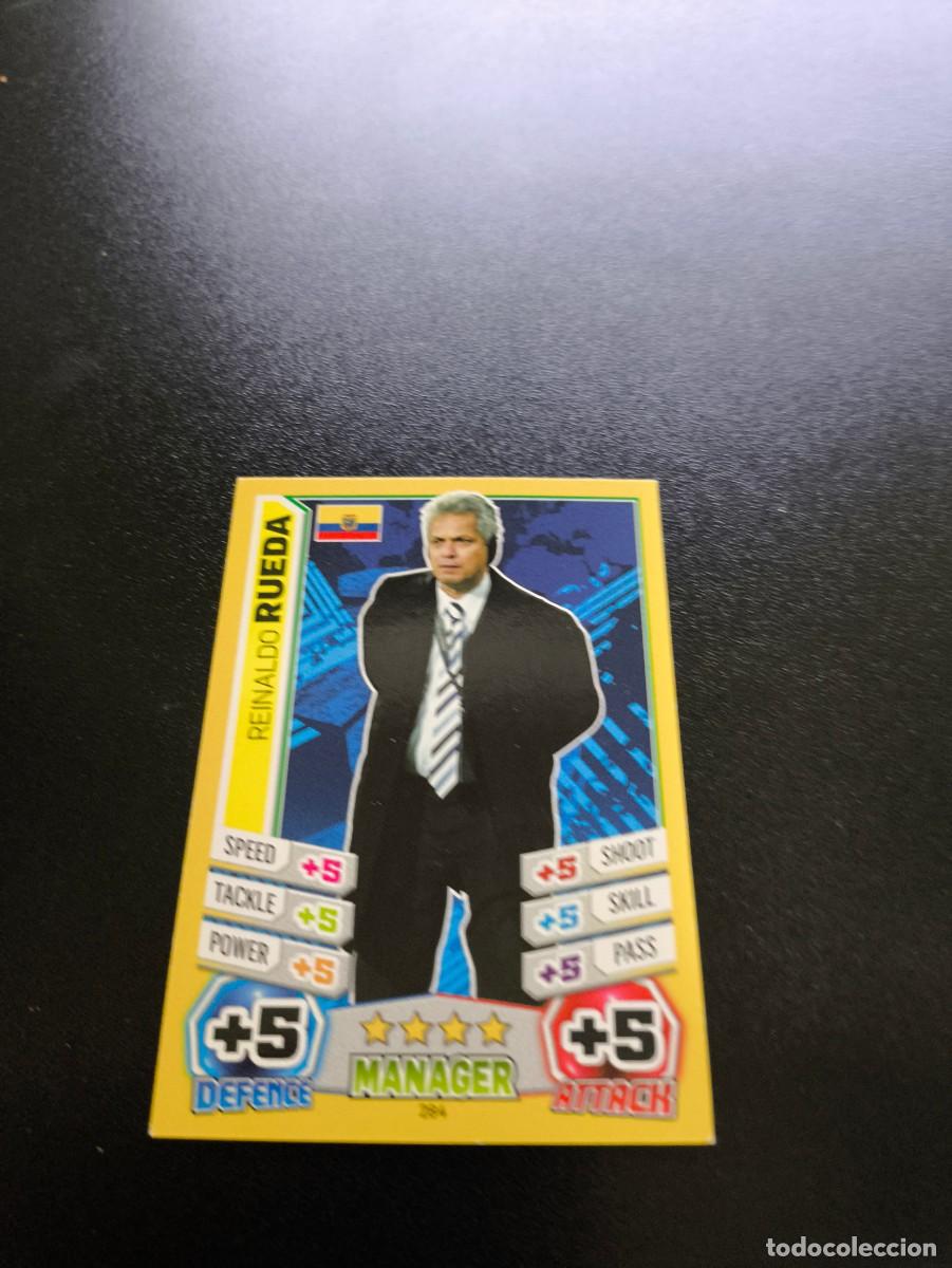 Cartes &agrave; collectionner de Football: 284 Reinaldo Rueda ECUADOR TOPPS MATCH ATTAX WORLD CUP MUNDIAL BRASIL 2014 14 NO PANINI LIGA