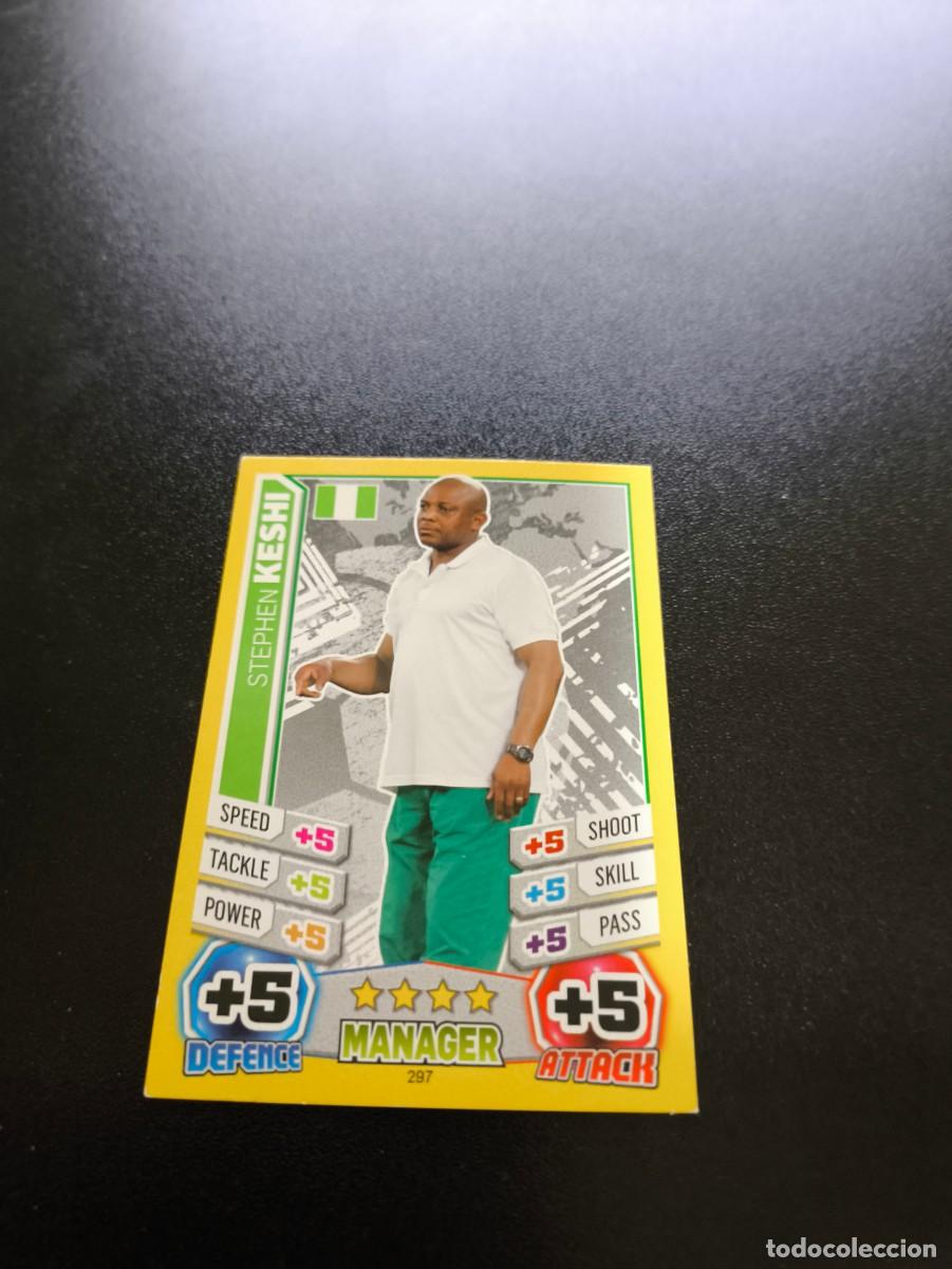 Figurine di Calcio: 297 Stephen Keshi NIGERIA TOPPS MATCH ATTAX WORLD CUP MUNDIAL BRASIL 2014 14 NO PANINI LIGA