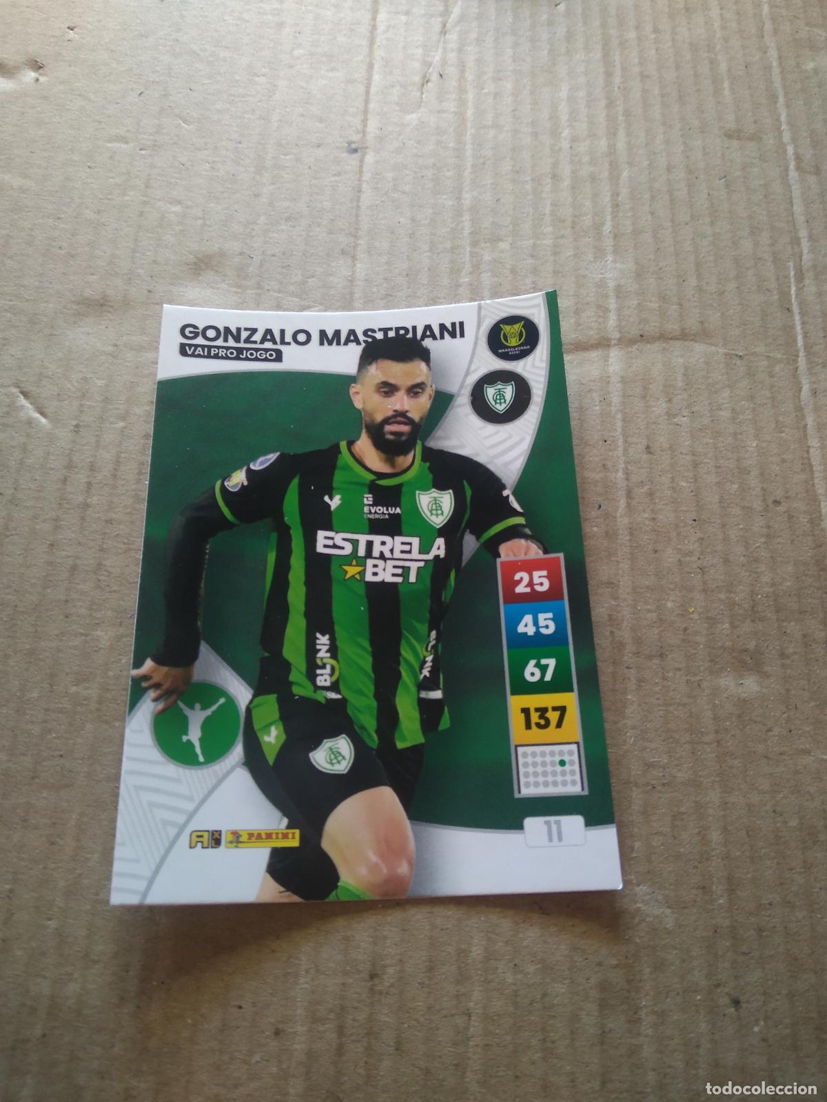 Cromos de F&uacute;tbol: 11 GONZALO MASTRIANI Am&eacute;rica-MG CROMO FUTBOL PANINI ADRENALYN LIGA BRASIL 2023 BRASILEIRAO