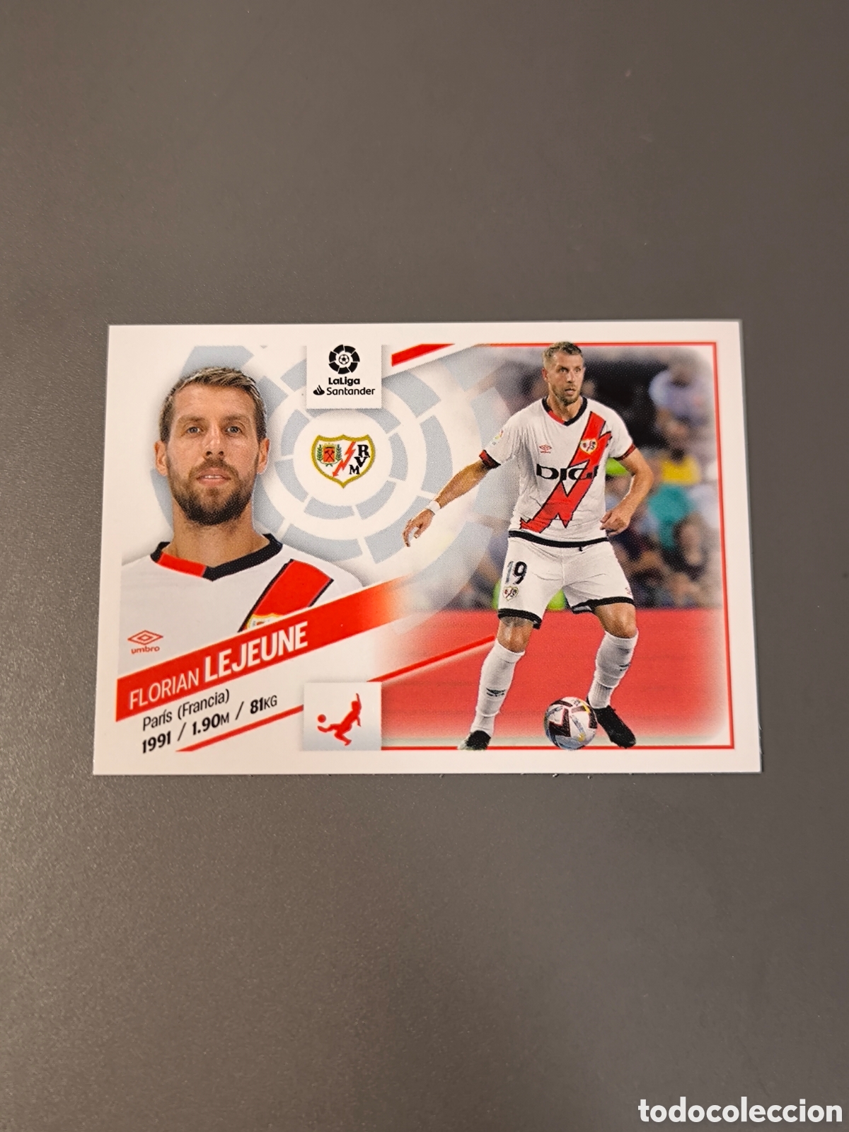 Cromos de F&uacute;tbol: LEJEUNE 9 Rayo Vallecano Liga Este 22 23