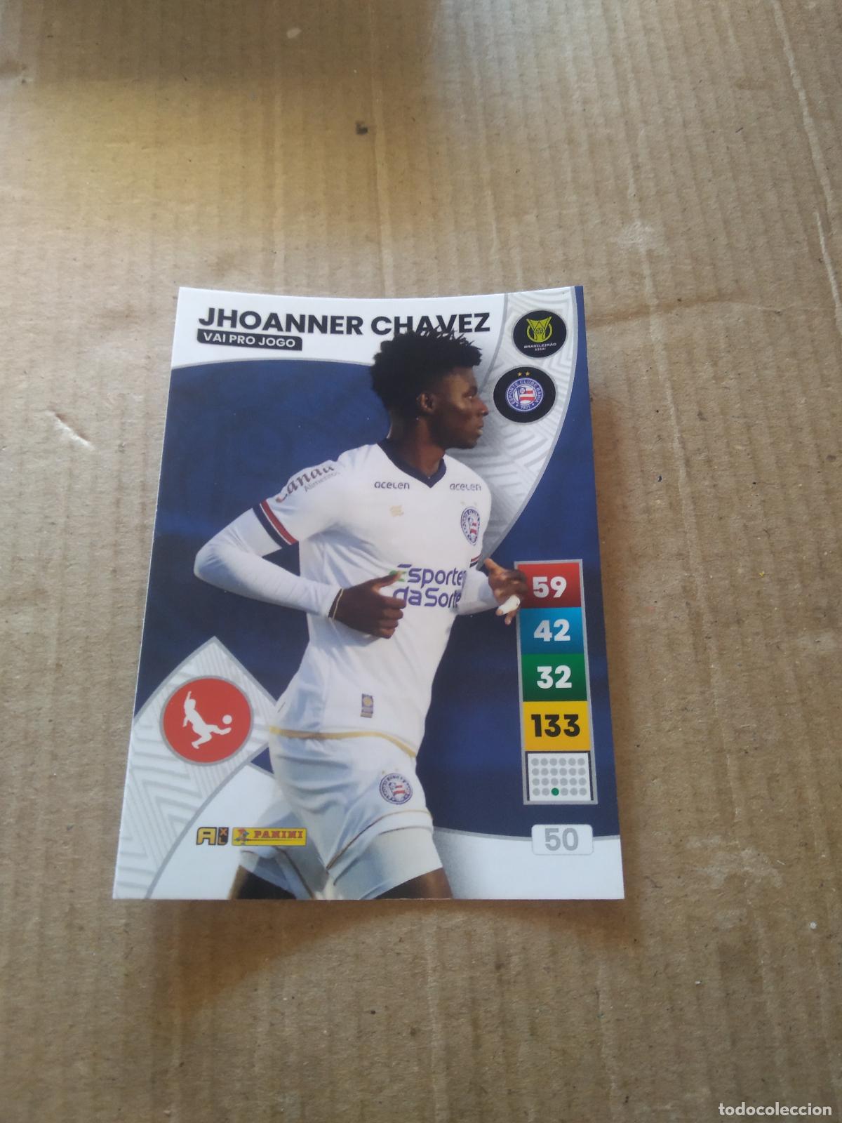 Cromos de F&uacute;tbol: 50 JHOANNER CHAVEZ BAHIA CROMO FUTBOL PANINI ADRENALYN LIGA BRASIL 2023 BRASILEIRAO