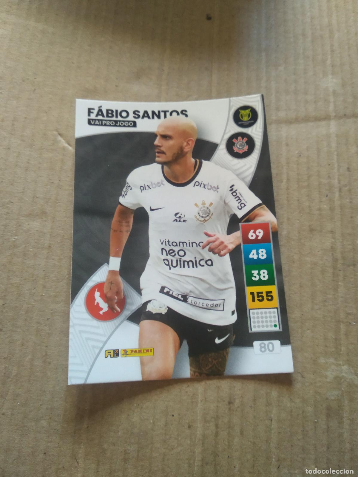 Cartes &agrave; collectionner de Football: 80 FABIO SANTOS CORINTHIANS CROMO FUTBOL PANINI ADRENALYN LIGA BRASIL 2023 BRASILEIRAO