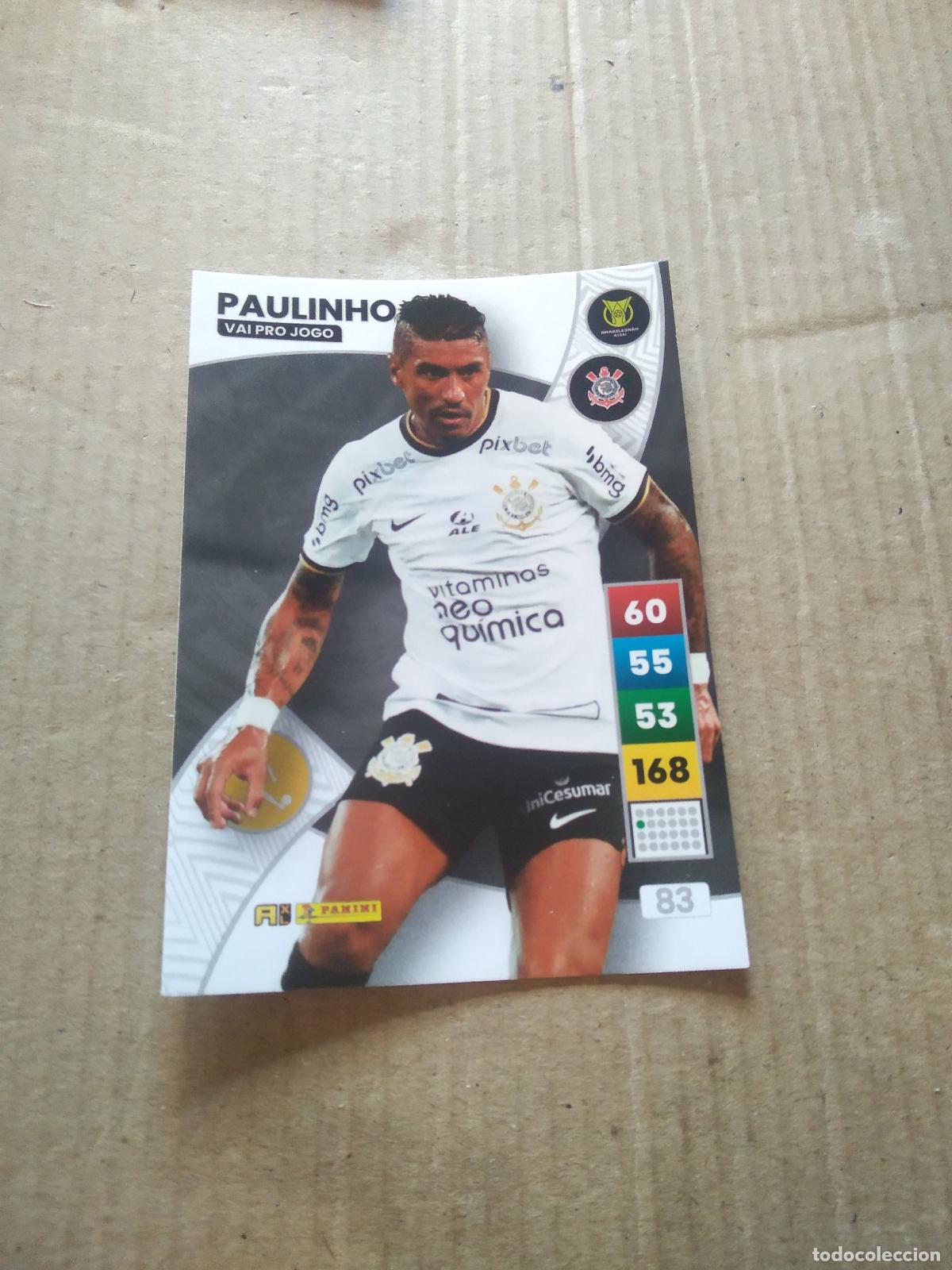 Cartes &agrave; collectionner de Football: 83 PAULINHO CORINTHIANS CROMO FUTBOL PANINI ADRENALYN LIGA BRASIL 2023 BRASILEIRAO