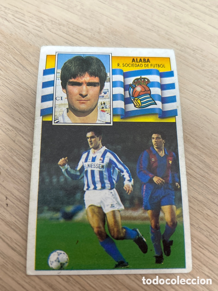 Cartes &agrave; collectionner de Football: ALABA REAL SOCIEDAD LIGA ESTE 1990 1991 90 91 NUNCA PEGADO SIN PEGARTXEA