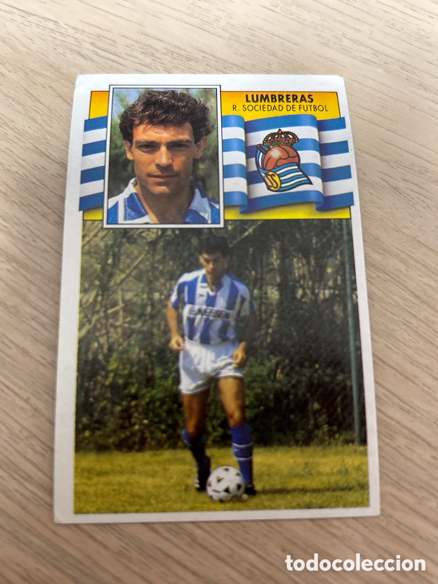 Cartes &agrave; collectionner de Football: LUMBRERAS REAL SOCIEDAD LIGA ESTE 1990 1991 90 91 NUNCA PEGADO SIN PEGARTXEA