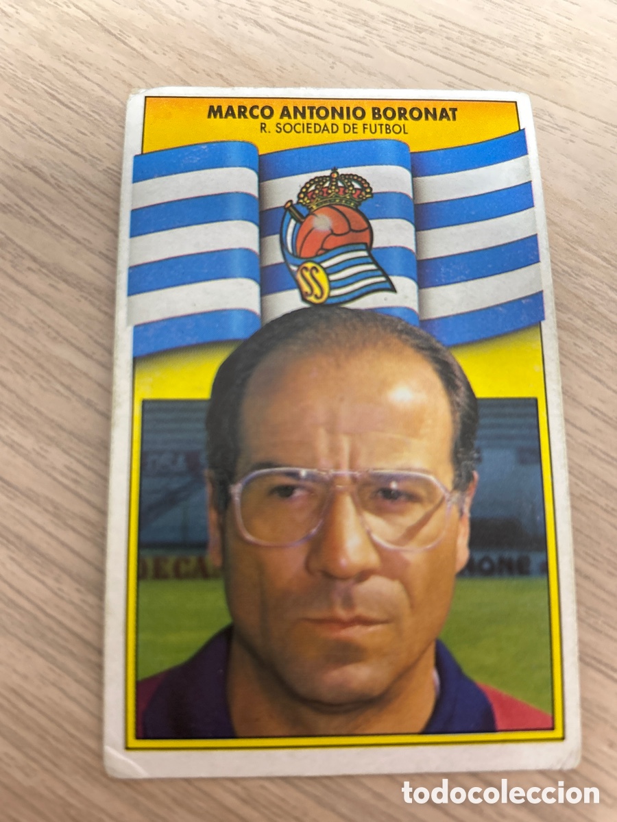 Cromos de F&uacute;tbol: MARCO ANTONIO BORONAT ENTRENADOR REAL SOCIEDAD LIGA ESTE 1990 1991 90 91 NUNCA PEGADO SIN PEGARTXEA