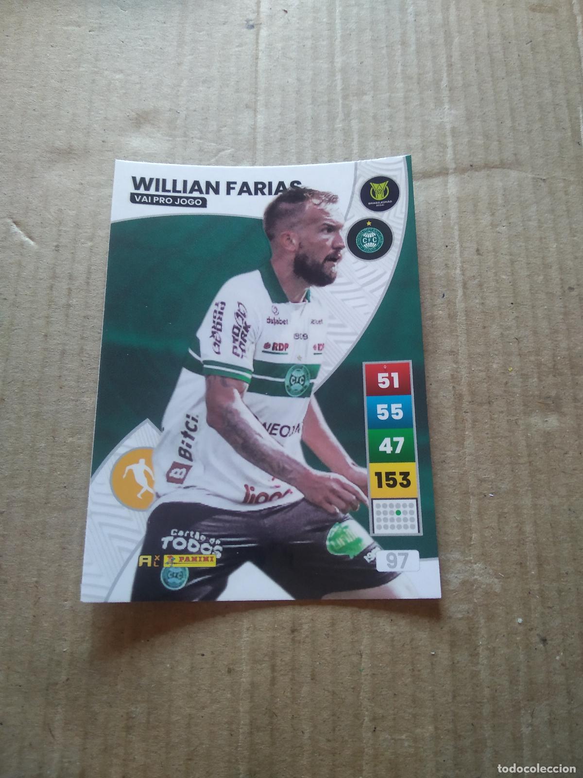 Cromos de F&uacute;tbol: 97 WILLIAN FARIAS Coritiba CROMO FUTBOL PANINI ADRENALYN LIGA BRASIL 2023 BRASILEIRAO